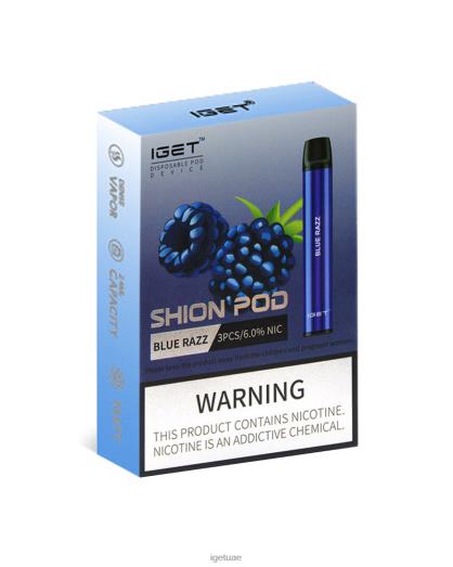 IGET vape abu dhabi- IGET LP0F85 ايجيت فيب دبي 3x شيون الراز الأزرق