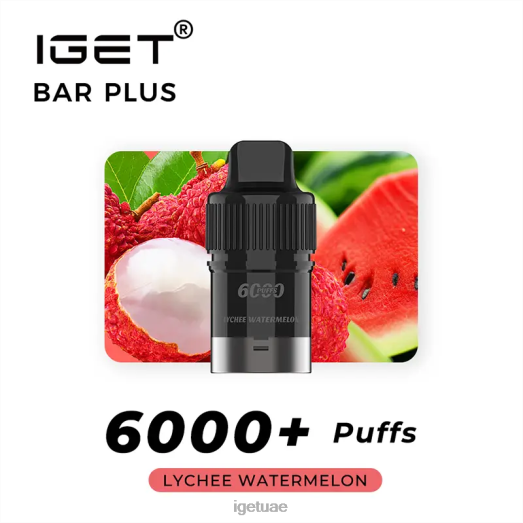 IGET dubai- IGET LP0F8255 ايجيت فيب ابو ظبي بار بلس 6000 سحبة بطيخ ليتشي