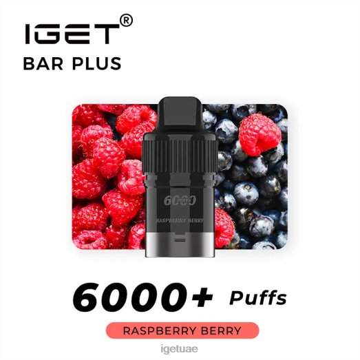 IGET vape dubai- IGET LP0F8256 ايجيت دبي بار بلس 6000 مزة التوت
