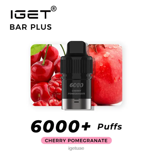 IGET bar dubai- IGET LP0F8267 ايجيت فيب بار بلس 6000 سحبة الرمان الكرز