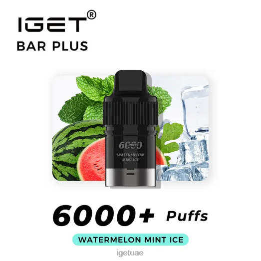 IGET bar- IGET LP0F8269 ايجيت فيب ابو ظبي بار بلس 6000 سحبة ثلج البطيخ والنعناع