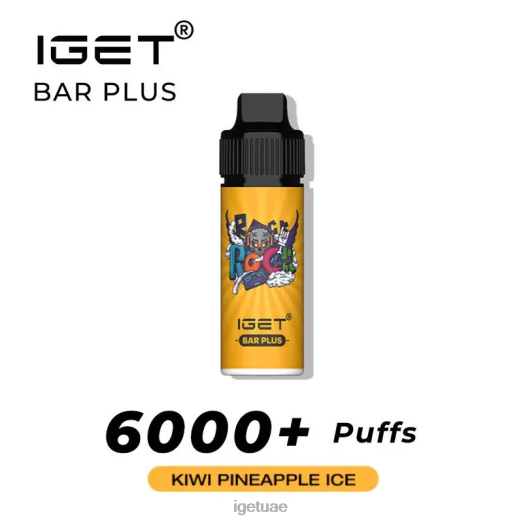 IGET vape uae- IGET LP0F8580 آيجيت فيب أبو ظبي بار بلس - 6000 نفث كيوي وأناناس