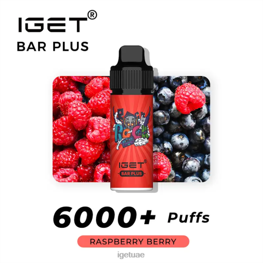IGET vape abu dhabi- IGET LP0F8589 ايجيت فيب دبي بار بلس - 6000 نفث التوت