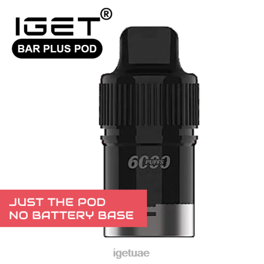 IGET vape dubai- IGET LP0F8667 ايجيت فيبز بار بلس - جراب فقط - ثلج العنب - 6000 سحبة (بدون قاعدة البطارية) جليد العنب فقط